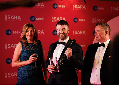 Civitas Talent team receiving a recruitment industry award